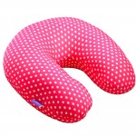 VIAGGI Microbead U Shape Travel Neck Pillow - Minidot Pink
